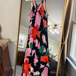 Donna Morgan Vibrant Abstract Maxi Dress